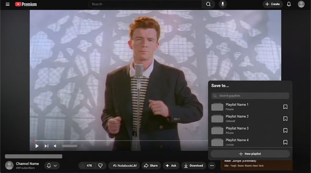 Playlist Search Mockup